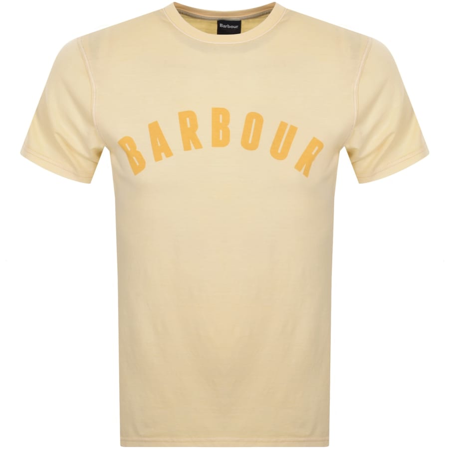 Barbour t shirt yellow clearance